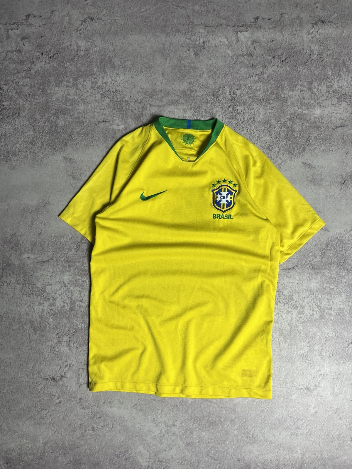 Vintage Nike Brazil CBF Soccer Jersey Yellow Vintage Football Shirt Mens Size S