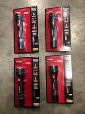 Lot 4 Husky 1800 Lumens Dual Power LED Rechargeable Tactical Focusing Flashlight