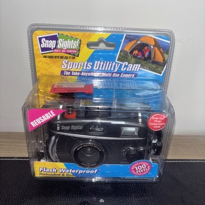 NOS Snap Sights Underwater Film Camera Waterproof 100ft Reusable Flash Loaded