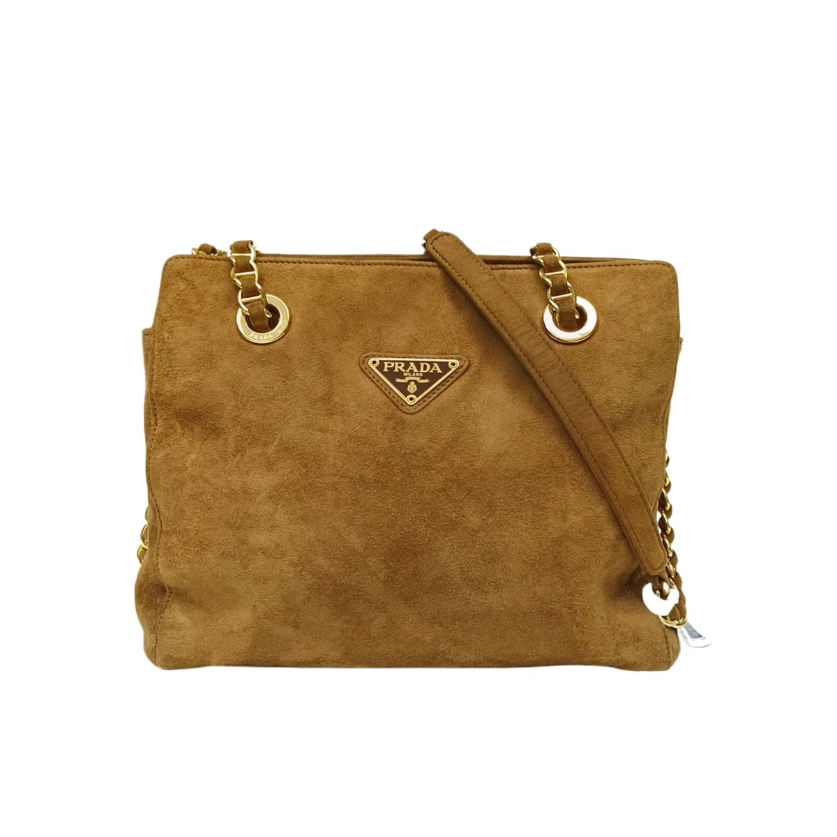 PRADA Suede Exterior Brown Bags & Handbags for Women for sale | eBay