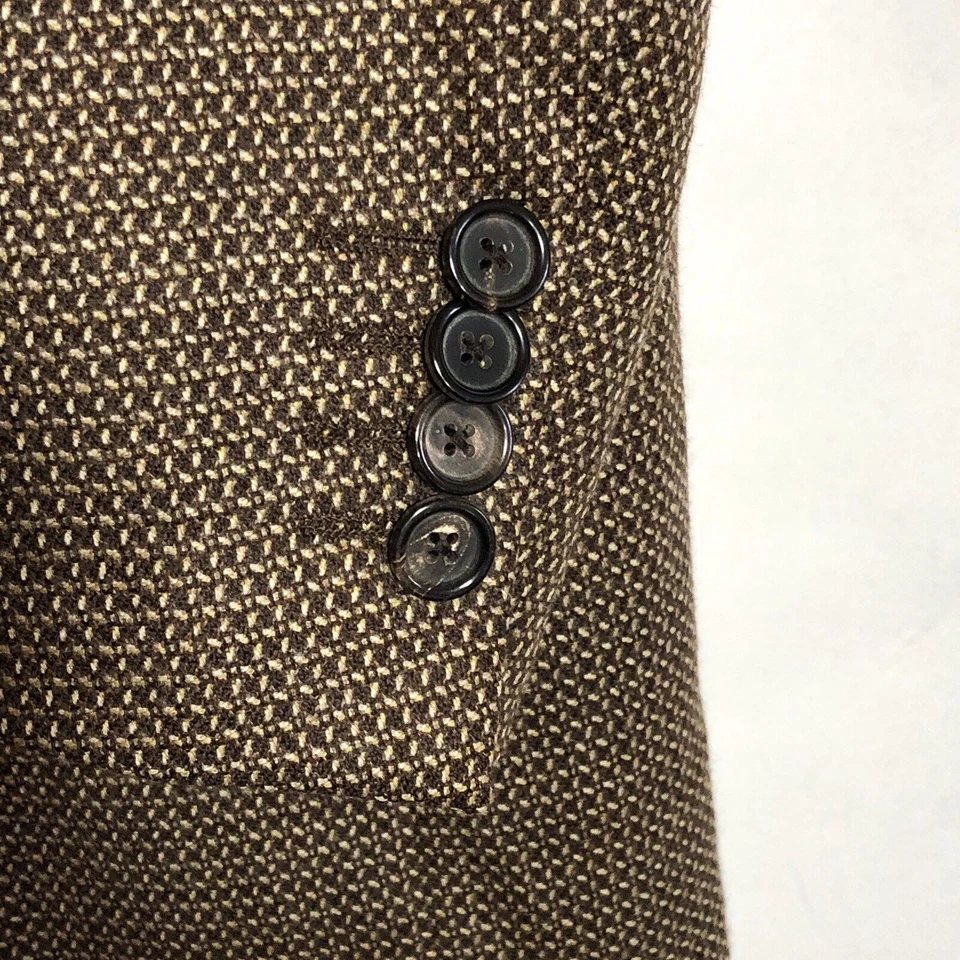 Pal Zileri Brown Sport Coat Blazer 100% Wool Academia Vintage Preppy 42R US Size - Image 4 of 4
