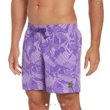 NIKE Men's Collage Icon Volley Swim Shorts Large