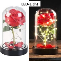 Neu Edle Kunst Rose Glas Led FüR Weihnachten Geburtstag Hochzeit Muttertag Ewig