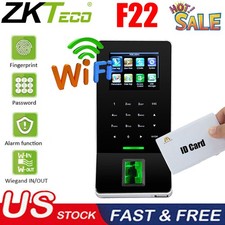 ZKTeco F22 TCP/IP WIFI+ID Card Time Clock Fingerprint Door Access Control System