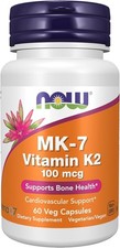 NOW Foods MK-7 Vitamin K2 Extra Strength Vitamin Capsule - 60 Count