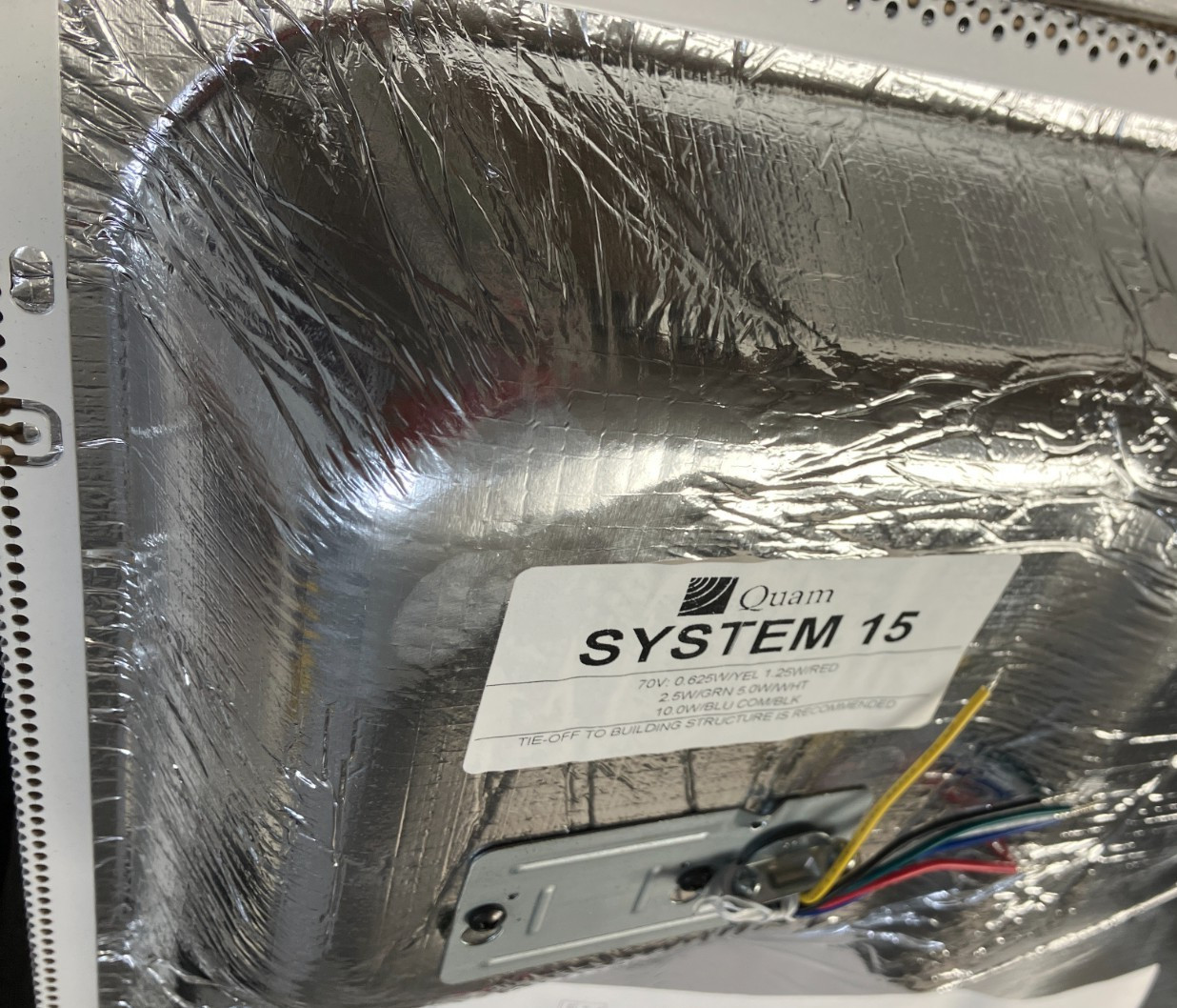 LOT OF 2 **Quam SYSTEM-15 24x24 Tile Replacement Coaxial Loudspeaker System, 70V