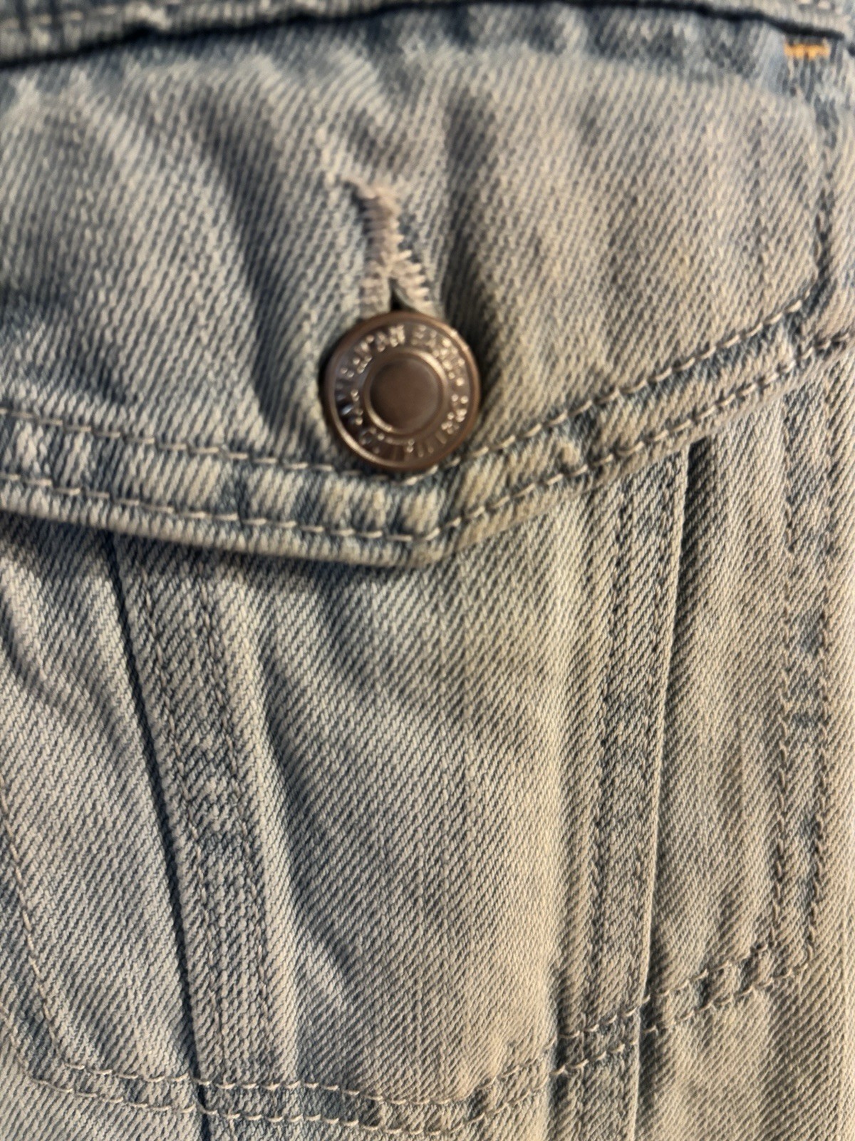 American Eagle Denim Jacket Large Boho, Layering … - image 2