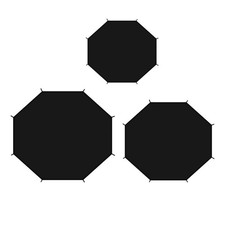 Trampoline Sunshade Cover Black Tearproof Easy to Install Trampoline Awning