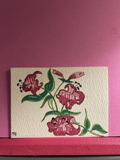 ACEO Art Card Originale' Rosa Fiori della Passione