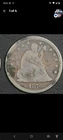 1876 Seated Liberty silver 25c key date rare