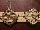 Vintage SAJEN 925 Sterling Silver Gold Vermeil Chandelier Earrings Black Spinel — photo 7