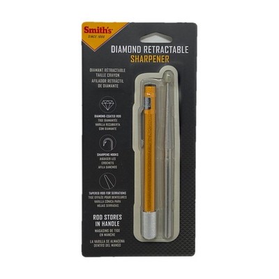 Smith's Diamond Retractable Knife Sharpener 400 Grit Hook Sharpener SP-DRET