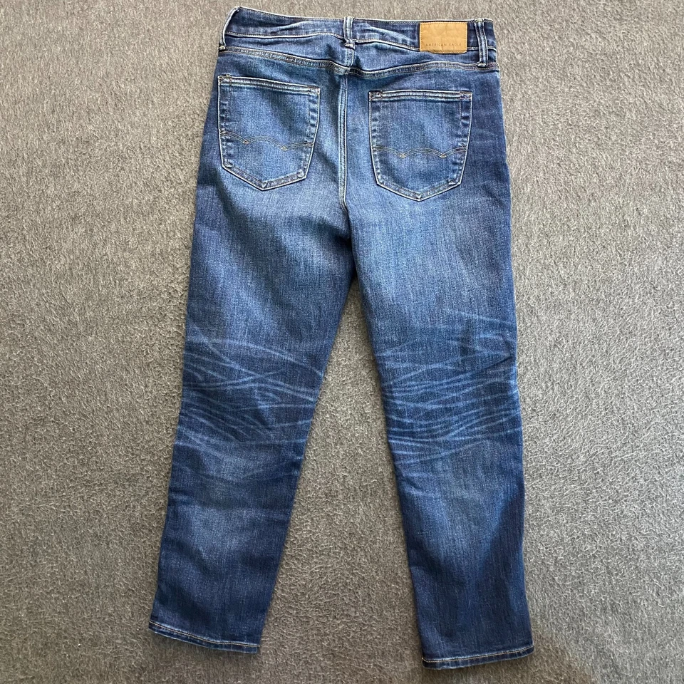 American Eagle Jeans Mens 30x30 Blue Athletic Straight AirFlex Temp Tech Denim - Image 2 of 4