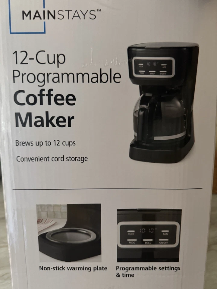 ¡Sin abrir! ¡Cafetera programable de 12 tazas con pantalla LED! Foto 2 de 4