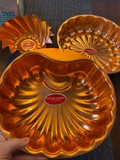 NEW IN BOX SET 3 Vintage COPPER COLOR WEAR-EVER JELLO MOLDS Never Used