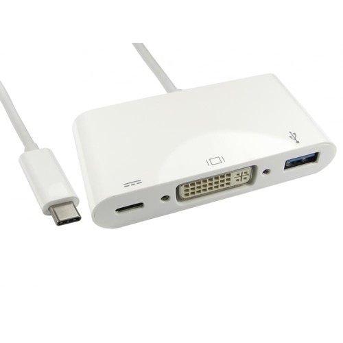Cablenet 15cm USB 3.1c - DVI & USB 3.0 with PD Function Power Delivery