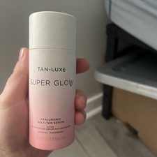 Tan luxe super glow hyaluronic gradual self tan serum new in box 1.01oz