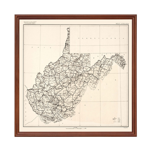 Alte Karte von West Virginia 1916 - Vintage West Virginia Kunst - Bild 1 von 29