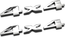 2x Metal 3d 4x4 Emblem Badge Chrome Silver Auto Tuning Sticker Decal Silver