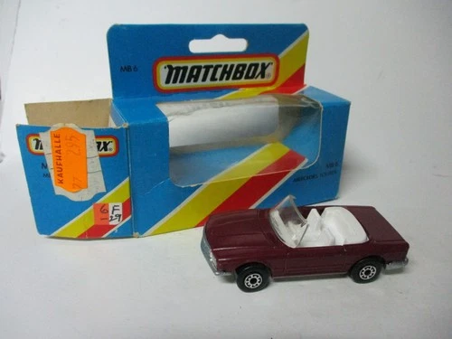 Matchbox Lesney Superfast SF6 Mercedes Tourer- PLUM, UNPAINTED base, boxed