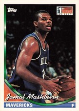 Jamal Mashburn 1993-94 Topps #312 Dallas Mavericks RC Basketball
