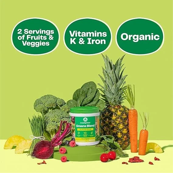 Amazing Grass Greens 超级食物粉:含消化酶的绿色粉末 & Pr — 第 3/4 张图片