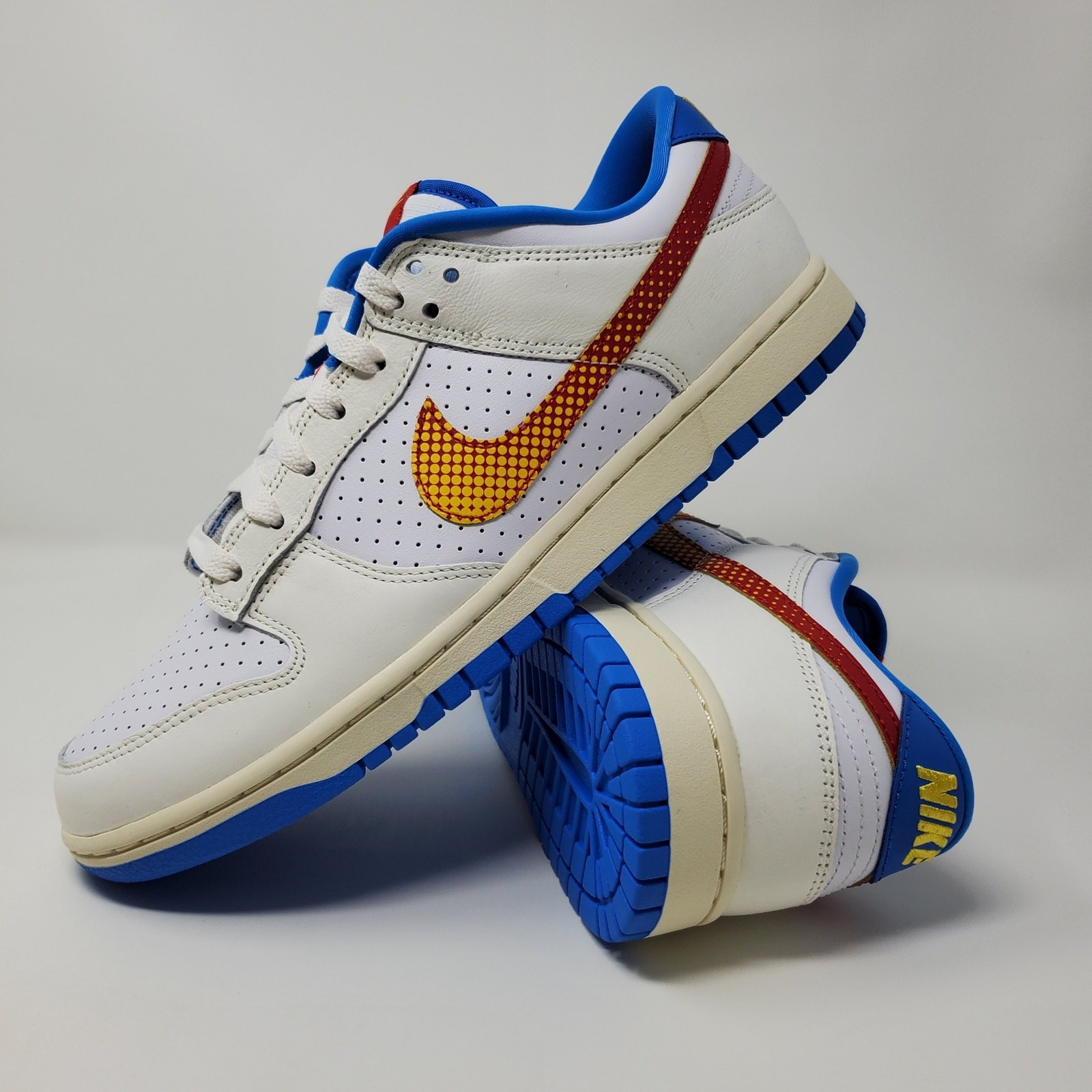 Nike Dunk Low Retro SE Pop Art White Blue Red Yellow HQ3613-133 Men's Size 11