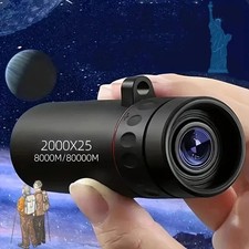 2000X25 Hd Compact Monocular Telescope ,Portable Scope For Hunting, Travel
