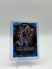 2022 Panini Prizm Fireworks Blue Ice Prizm Stefon Diggs #F-13 /99 Bills