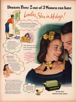 Palmolive Vintage Magazine Printed Ad Multi-Color Beauty Soap 1940s