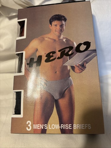 HERO Vintage Herren Large Low Rise Slip Unterwäsche Neu mit Etikett Nos 80’s 90’s Baumwolle Sortiment - Bild 2 von 4