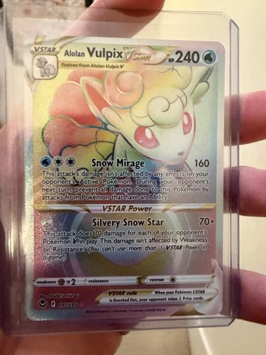 Alolan Vulpix VSTAR (Secret) 197/195 Swsh12: Sword & Shield - Silver Tempest Hol