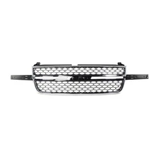 Grille Assembly For 2003-06 Chevrolet Silverado 1500 Honeycomb Chrome and Black