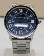 Cartier Ronde Solo XL 3802 42mm Blue Dial Stainless Steel Automatic Date Watch 2