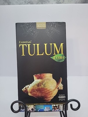 Essential Collection Archaeology Tulum N Coba Map Poster Guide Pre-owned