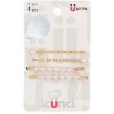 Sc nci Real Style Gold Bobby Pins   4-Piece Set