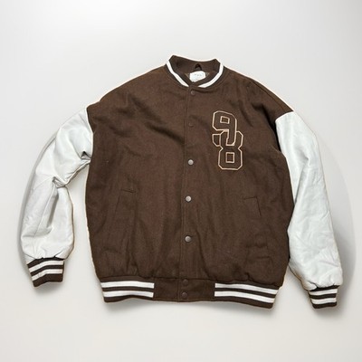 Super College Jacket XS Falls Like L/XL Brown White San Diego 93