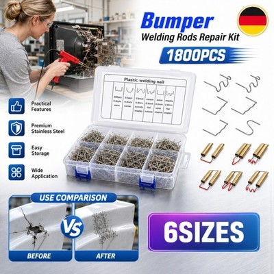 1800 Stk KFZ Hot Staples Welder Staple Klammern Schweißen Heiße Heftklammern TOP