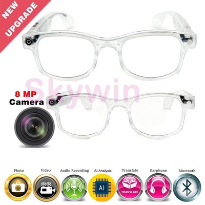 HD Video AI smart glasses with camera and bluetooth and video recording