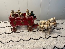 Kenton Overland Circus with Wagon and Horses Cast Iron 1930s Vintage