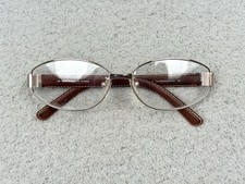 Fendi FS 286L Eyeglasses FRAMES ONLY Leather Arms 58 14 Golden Elegance 140