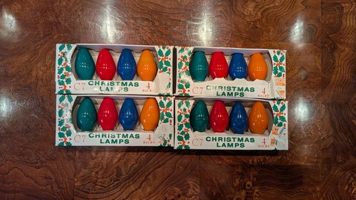16 NOS Northern Lights C-7 Christmas Lamps In Multicolors & Sleeves   All Tested - Picture 1 of 6