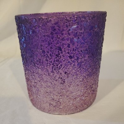 Teleflora Purple Glass Vase Mother's Day 5 inches