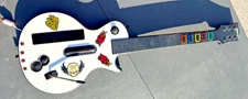 Guitar Hero Gibson Les Paul PS3 Wireless White Controller Tested & Working