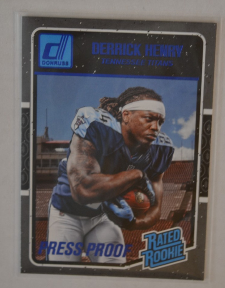 2016 Panini Donruss Press Proof Blue Rated Rookie RC Derrick Henry #365 Ravens