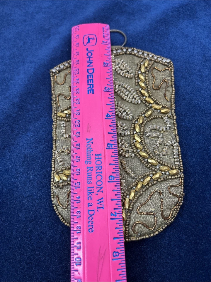 MF Creations Beaded Coin Purse Eyeglass Pouch Cigarette Bag Hook - Image 2 of 4