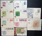 Israel FDC & Special Event 1954-1957 Lot 10x Covers & Cachets, Postcard; Stamps