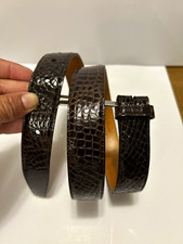 Trafalgar Genuine Alligator Leather Belt Strap Only Made in Italy Size 34 /85