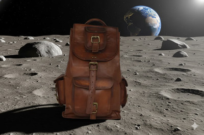 supreme Leather  Men Backpack Rucksack Vintage Laptop Brown Messenger New 16''