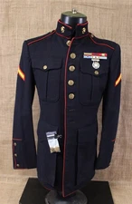 USMC Korean War era Dress Blue Tunic, PFC - dated 1947-48